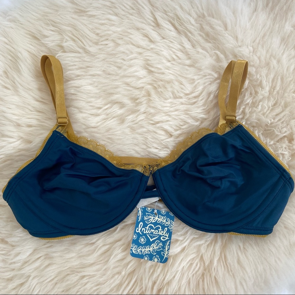 NWT Free People Intimately Moonlight Teal Combo Bra
